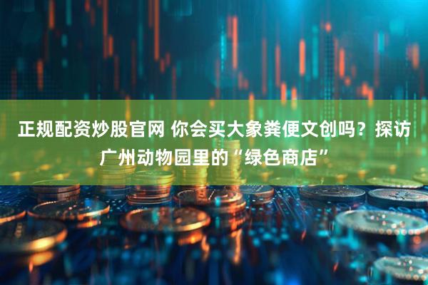 正规配资炒股官网 你会买大象粪便文创吗？探访广州动物园里的“绿色商店”