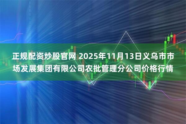 正规配资炒股官网 2025年11月13日义乌市市场发展集团有限公司农批管理分公司价格行情