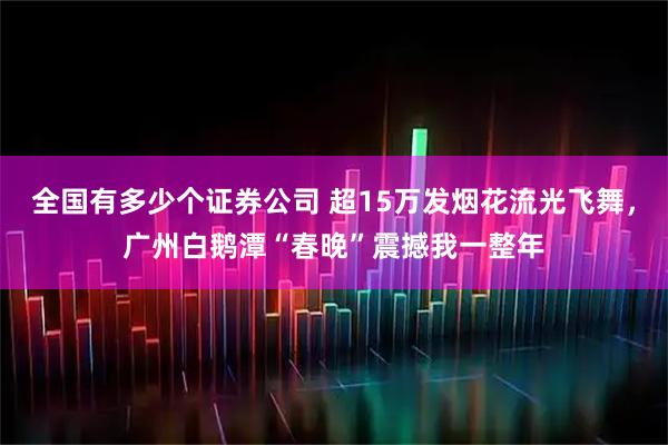 全国有多少个证券公司 超15万发烟花流光飞舞，广州白鹅潭“春晚”震撼我一整年