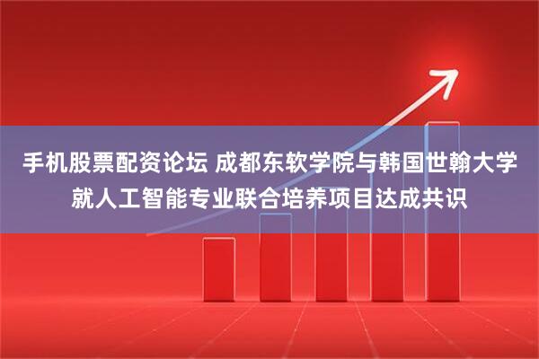 手机股票配资论坛 成都东软学院与韩国世翰大学就人工智能专业联合培养项目达成共识